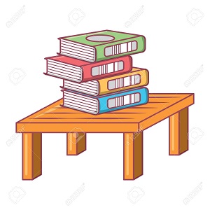 There are some books on the table